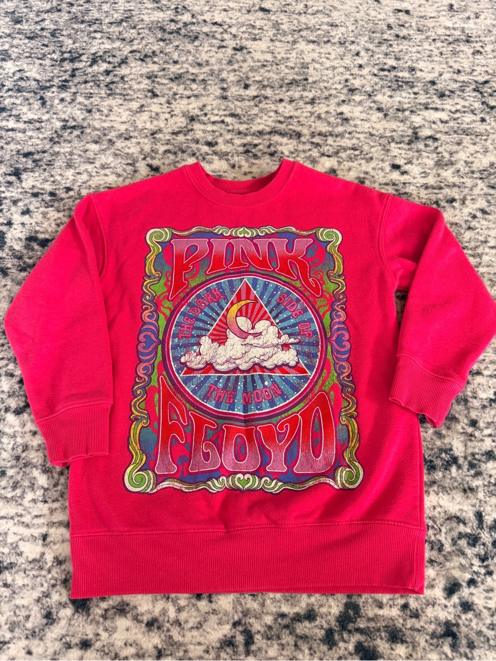 Pink Floyd Kids Sweatshirt in Hot Pink with Multicolor Graphic